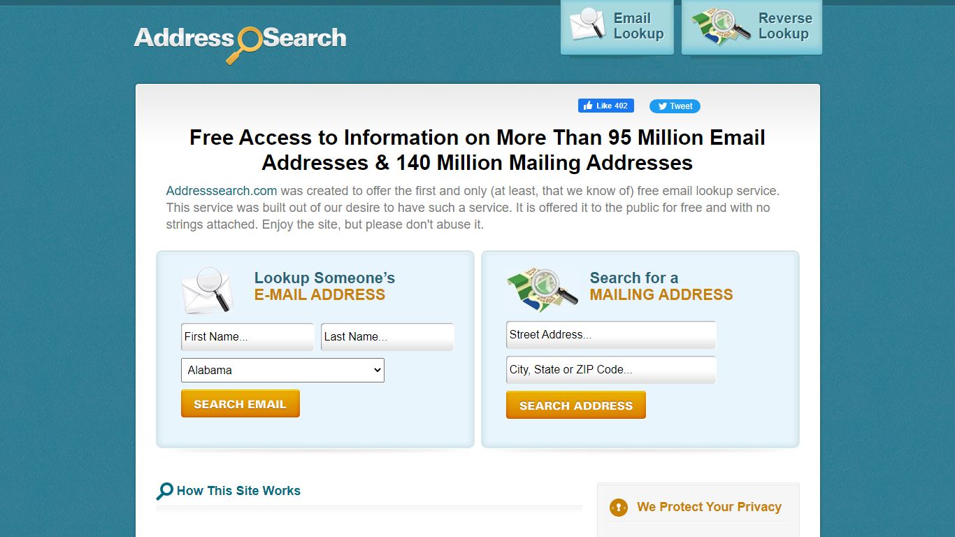 Free Email Address Lookup & Mailing Address Search - AddressSearch.com